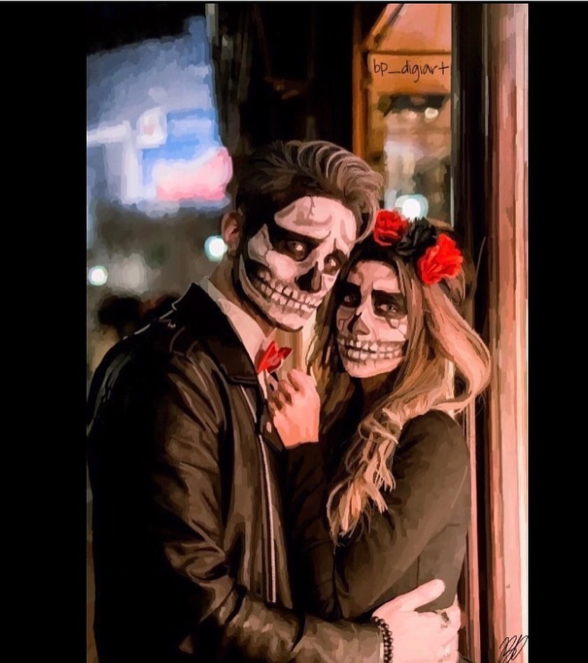 Painted Skeleton Sweethearts