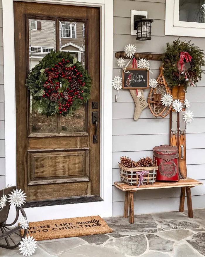 Snowshoes & Pinecone Charm