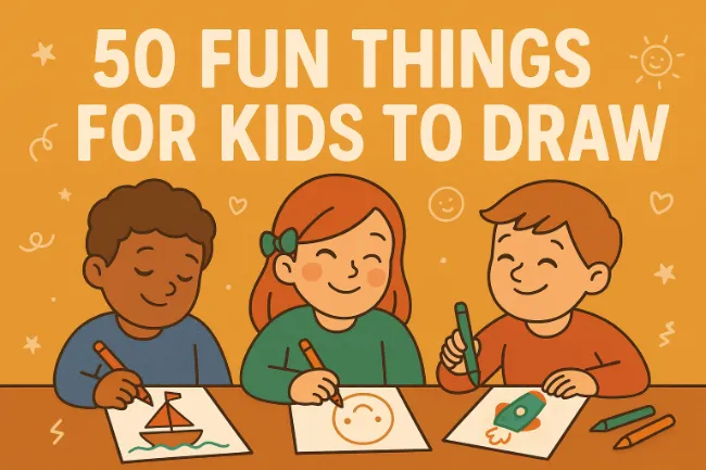 50 Fun Things for Kids to Draw (That Keep Them Busy and Happy)